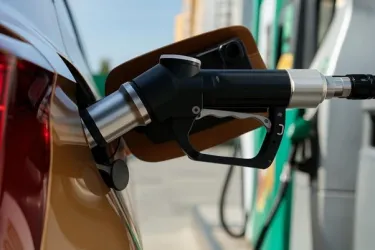 A car fills up with gas